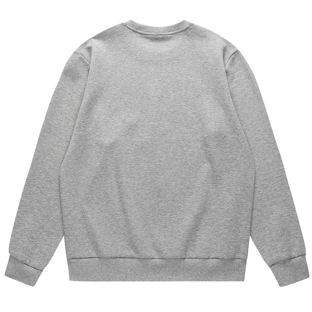 Crew Neck Sweatshirt with a Single Sportswear [Kelme] Long-sleeved Logo, Men's (White, M)