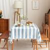 Einfache rechteckige Tischdecke aus Stoff für Studentenwohnheim, Tischdecke mit Fransen, literarische Kaffeetischdecke, Tischdecke
