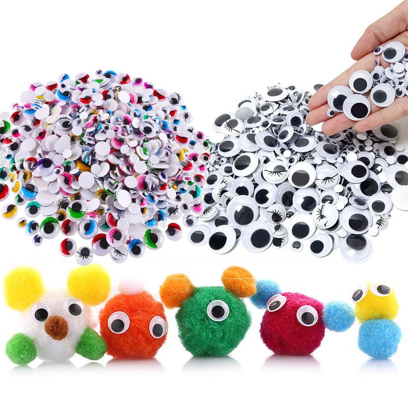 1/2pack Wiggly Doll Eye Self-Adhesive DIY Handicraft Materials Movable Color Household Craft Supplies Handmade Accessories TMZ