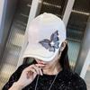 Spring and Summer Women's Lace Butterfly Rhinestone Baseball Cap Fashion Mercerized Cap Versatile Sun Hat Tide