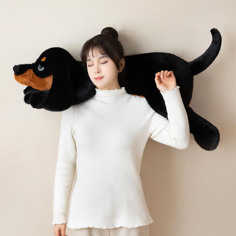60/80/100cm Fun Long Dog Plush Doll Pillow Cartoon Dachshund Dog Spot Dog Animal Stuffed Toy Home Decor Gift For Children
