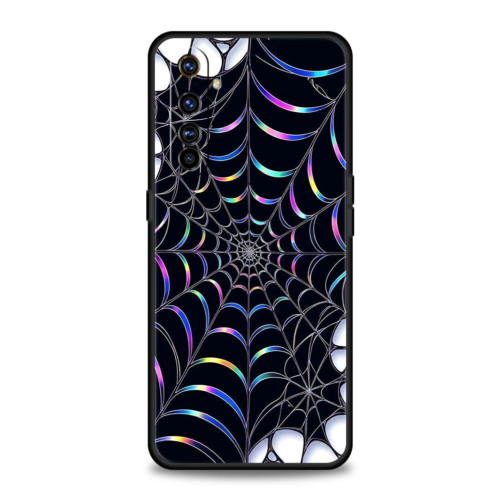 Spider Web Soft TPU For Realme 13 12 11 10 9 Pro Plus GT3 GT2 C21 C25 C35 C53 C55 C67 Pro 5G Phone Case Cover Fundas Capas Bags