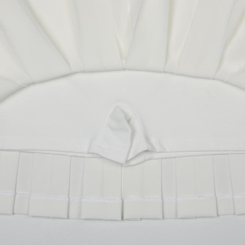 Playboo Airy Inverted Pleats Skirt W Inner Pants White