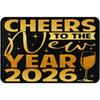 Happy New Year 2026 Door Mat Absorbent Non-Slip Home Decorative Carpet for Hallway Doorway Bathroom Kitchen Living Room Bedroom