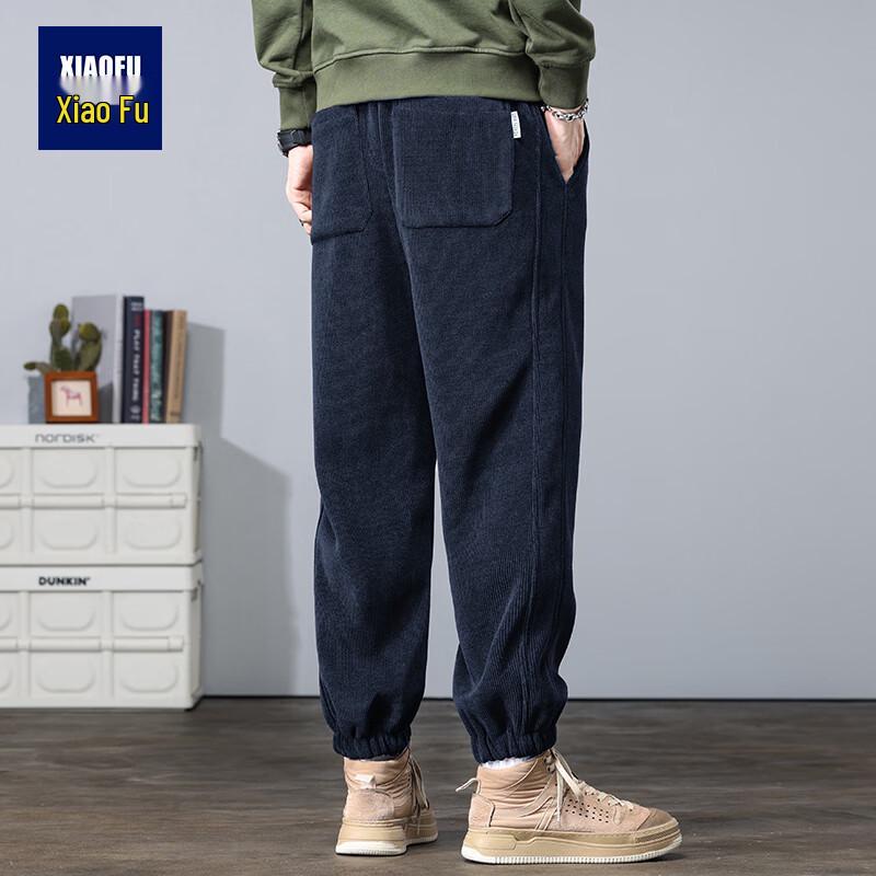 Men's 2025 Autumn/Winter Corduroy Fleece-Lined Joggers