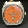 ZEGAREK MĘSKI VINTAGE TENES AUTOMATIC SWISS Z POMARAŃCZOWĄ TARCZĄ a700147-5 R201-a700147