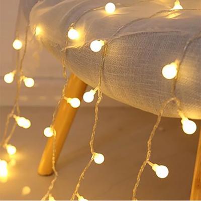 Guirlande lumineuse LED à 3 boules de 1,5 m et 3 m, alimentée par piles AA, idéale pour un mariage, un Nouvel An, Noël, une décoration d'extérieur ou de chambre.