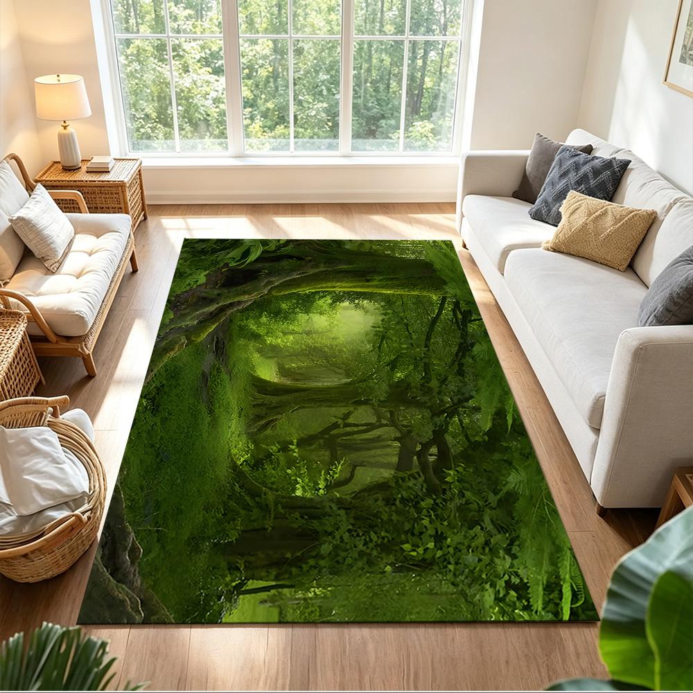 Mystic Forest Pathway Non-Slip Home Carpet Design for Office Decor Living Room Bedroom Gift
