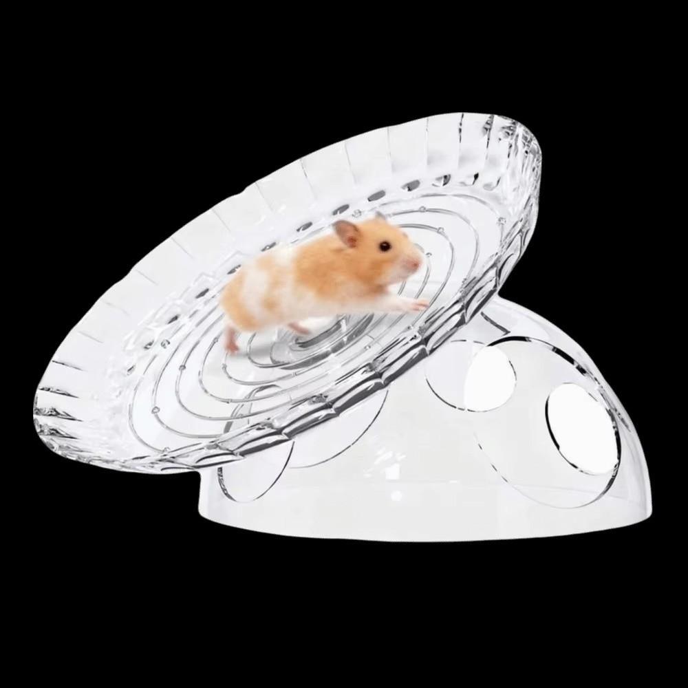 Silent Hamster Running Wheel Plastic Gerbil Roller Toy Spinner Running Disc  Cage Accessory