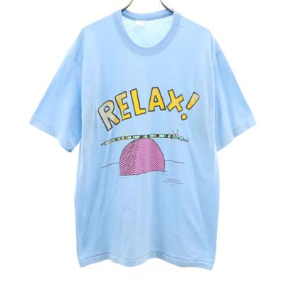 90s Made In USA Old RELAX Short Sleeve T-shirt XL Single Stitch Men's Used