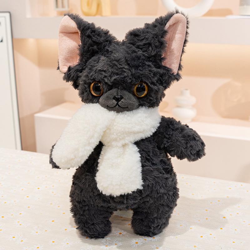 Internet celebrities with German curly cat doll cat doll plush toy white cat hot cat doll