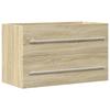 Washbasin Cabinet with Rustic Wood Look 80 X 38.5 X 48 Cm