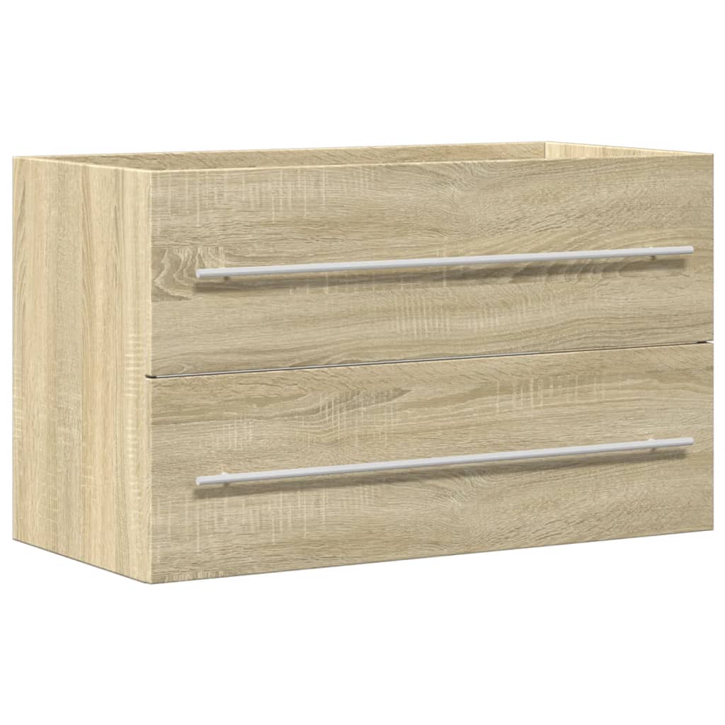 Washbasin Cabinet with Rustic Wood Look 80 X 38.5 X 48 Cm
