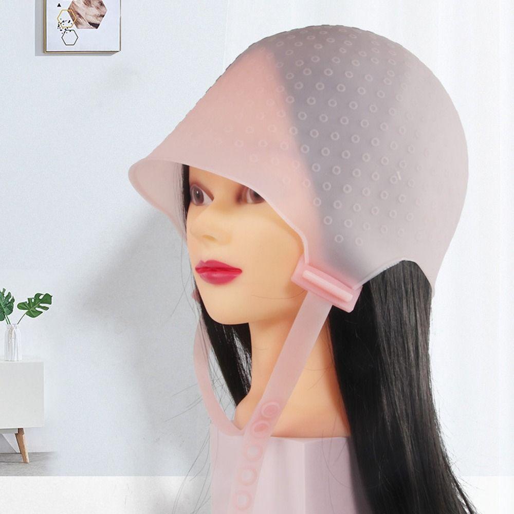 Reusable Highlighting Dye Cap Silicone Hair Coloring Cap DIY Adjustable Hair Dye Hat  Barber