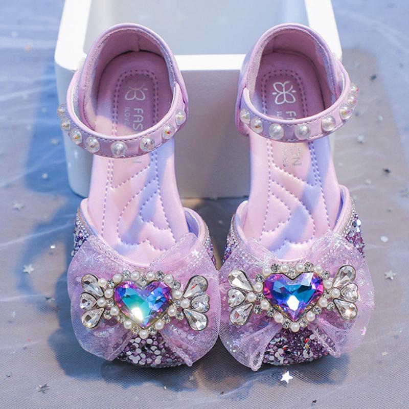 Sandale de Fete Modă de Vară Pantofi de Prințesă cu Diamante Pantofi de Cristal pentru Copii Bebeluși Copii Eleganța Fetelor