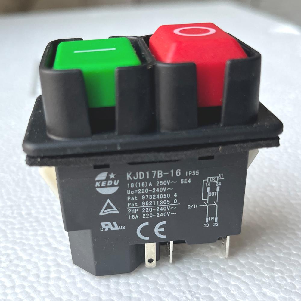 KEDU Wasserdichte Elektromagnetische Druckschalter KJD17B-16 16A 5-Pin für Drehmaschinen