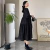 Hepburn Style Spring/Autumn Maternity Dress with Plus Size Korean Skirt Base Layer