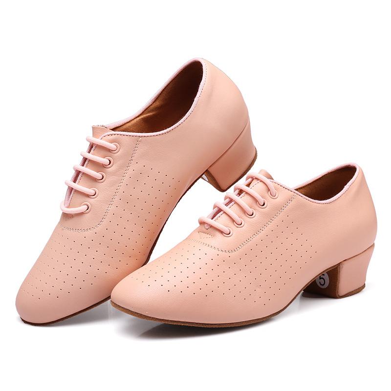 Scarpe da ballo in pelle con fondo morbido da interno per donna, da donna, moderne, Jazz, Latine, Sneakers traspiranti, da ballo, fitness, sportive da donna