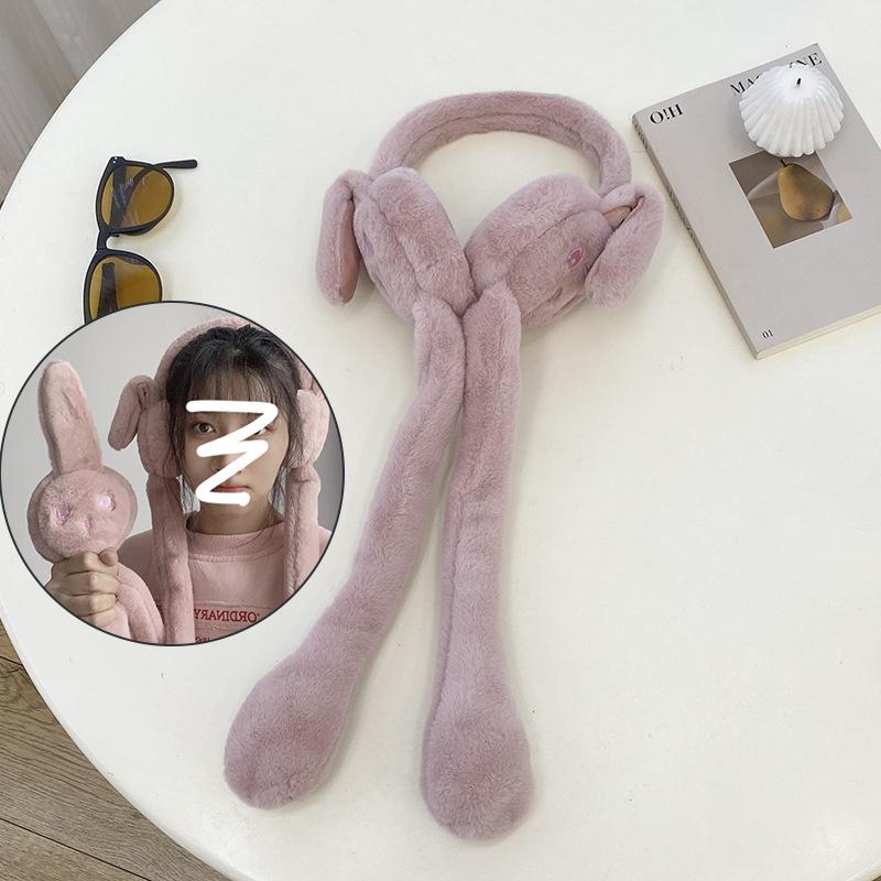 Douyin ears Warm rabbit earmuffs Moving bunny ears Earmuffs Internet celebrity ear bags Cute girl ear covers