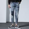 2020 New Retro Jeans Men's Trendy Brand Slim Fit Small Feet Paint Student Pants Men's Trendy