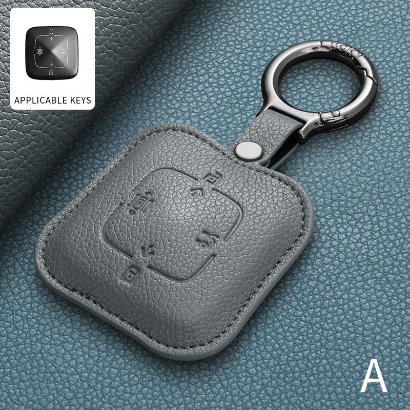Leather Car Remote Key Case For ZEEKR X MIX 007GT 7X 9X 007 009 001 FR Anti-Scratch Durable Auto Key Protector Shell Accessories