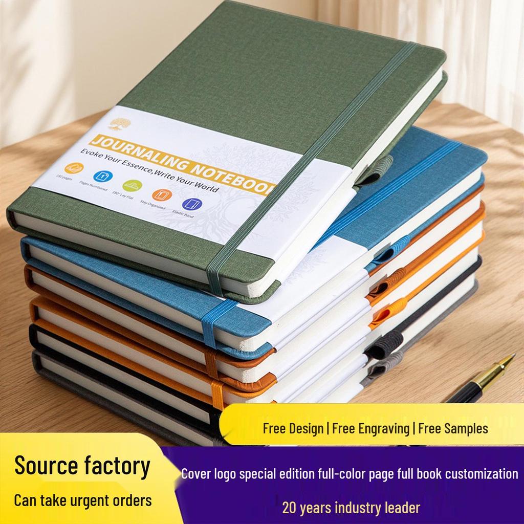 A5 Custom Logo Strap Notebook - Stylish & Simple Student Diary or Business Notebook