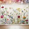 Pastel Floral Wildflower Backdrop 235x180cm Botanical Watercolor Tapestry for Wedding, Birthday and Baby Shower