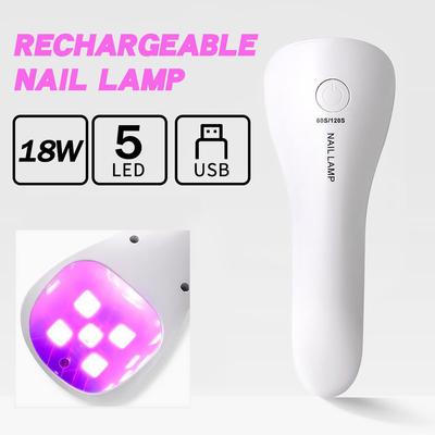 Handheld  Lamp For Nails Drying UV LED Lamp High Capacity Rechargeable Mini Manicure Lamp Nail Dryer For Gel Polish