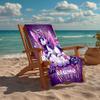 Custom Name Ultra-Soft Beach Towel with Unicorn Theme,Ideal for Pool - Camping, Diving - Perfect Travel Essential, Vibrant Beach Towel.