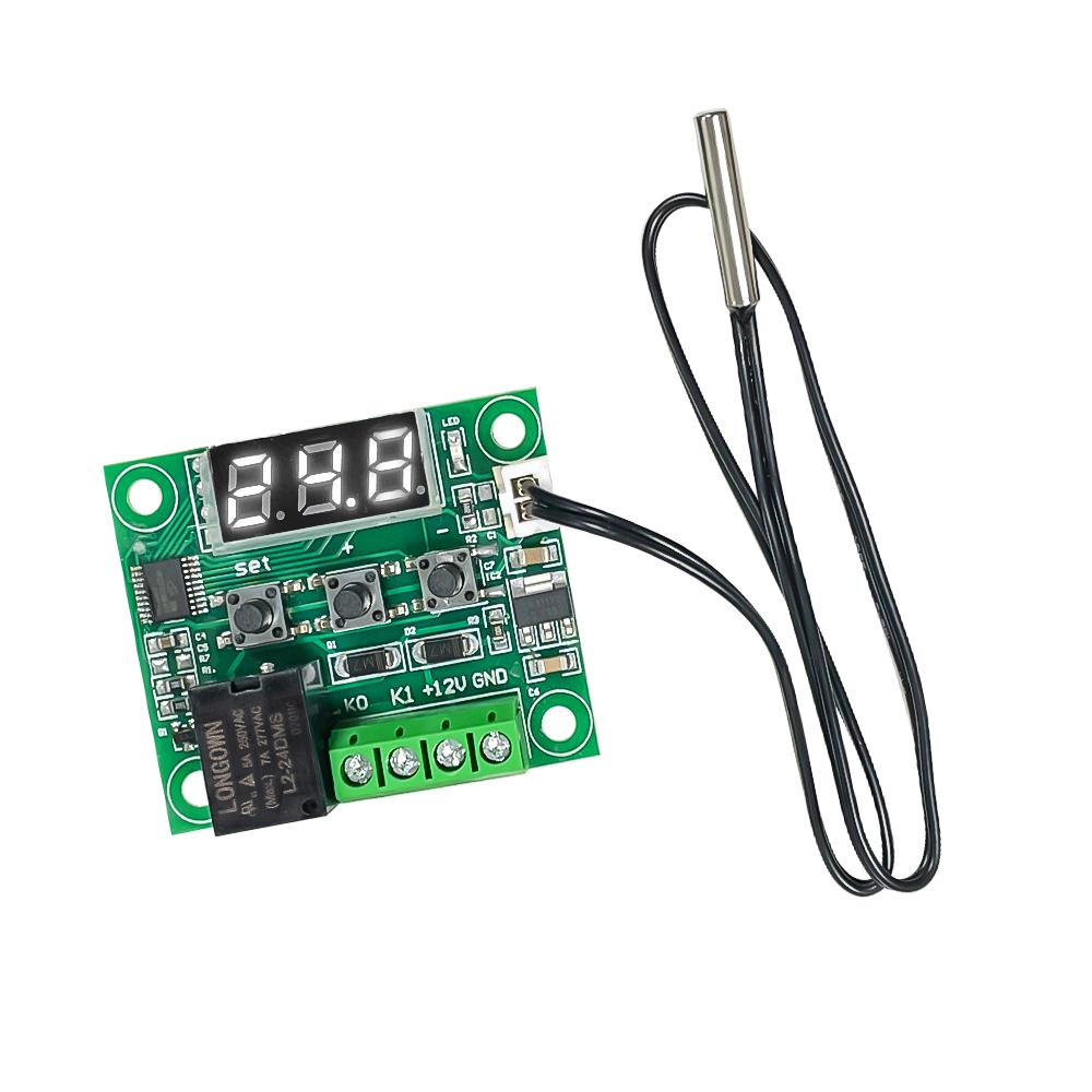 W1209 DC 24V NTC Heat Cool Digital Thermostat Temperature Controller LED Miniature Thermostat Temperature Control Switch Panel