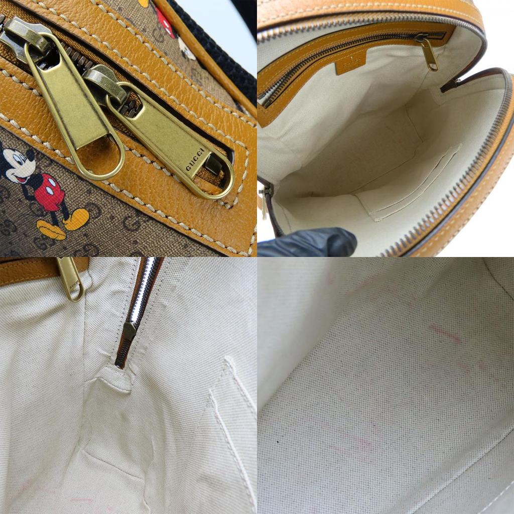 Used GUCCI Backpack Â· Daypack Small backpack 552884 GG Supreme Canvas Brown Camel Mickey Mouse