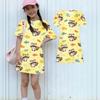 Girls Loose Fit Short Sleeve Dress Kids Casual Round Neck Lightweight Summer Dress with Animal Pattern Printed Design