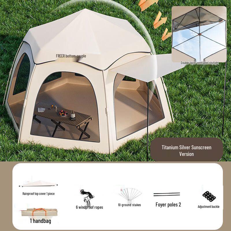 OEING Automatic Pop-Up Hexagonal Camping Tent Standard