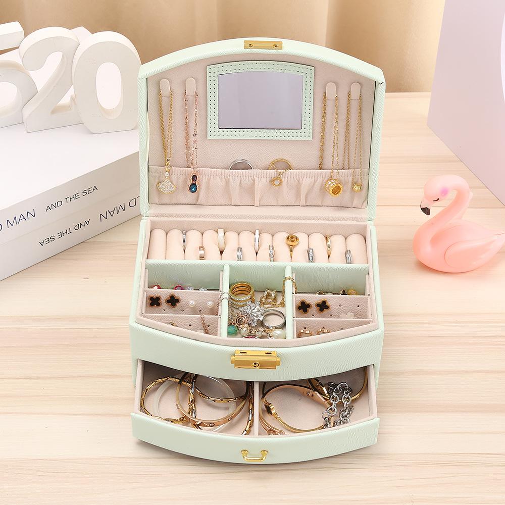 Handheld Luxury Jewelry Box, Multi-layer Drawer Storage Box, Used for Classifying and Storing Rings, Earrings, Necklaces