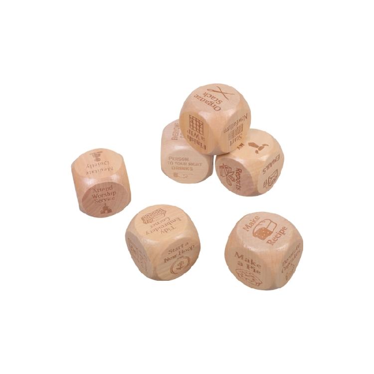 Set of 6 Decision Making Dices Set Party Entertainment Dices Game Accessory For Friend Family Gathering Choice Making Tool