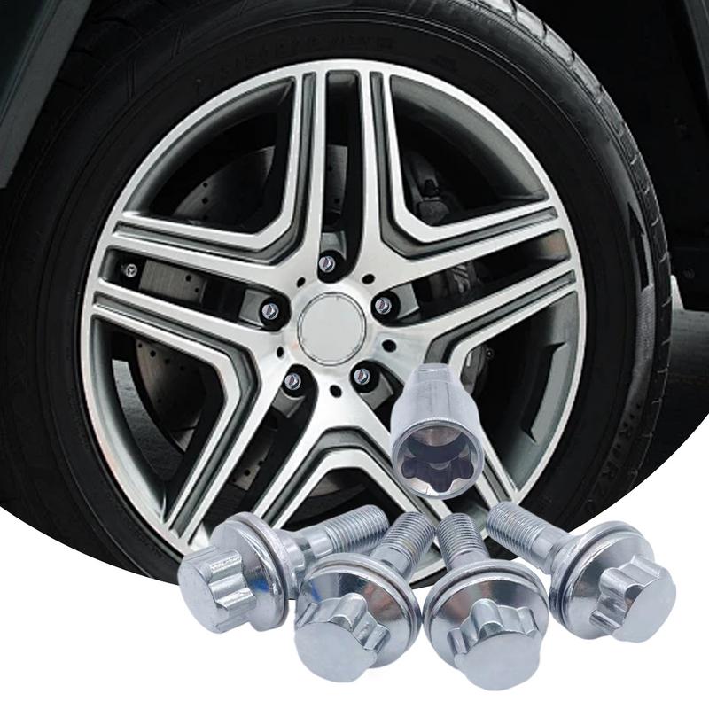 Lug Nut Bolt Set Of 5 Lug Nut 25mm Shank Length Wheel Lug Bolts For Riding Enthusiasts Motorbike Cruiser