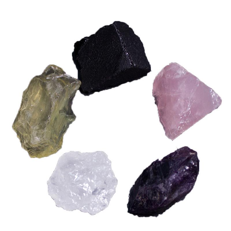 Five-Color Natural Crystal Aromatherapy Stone Ornament Specimen