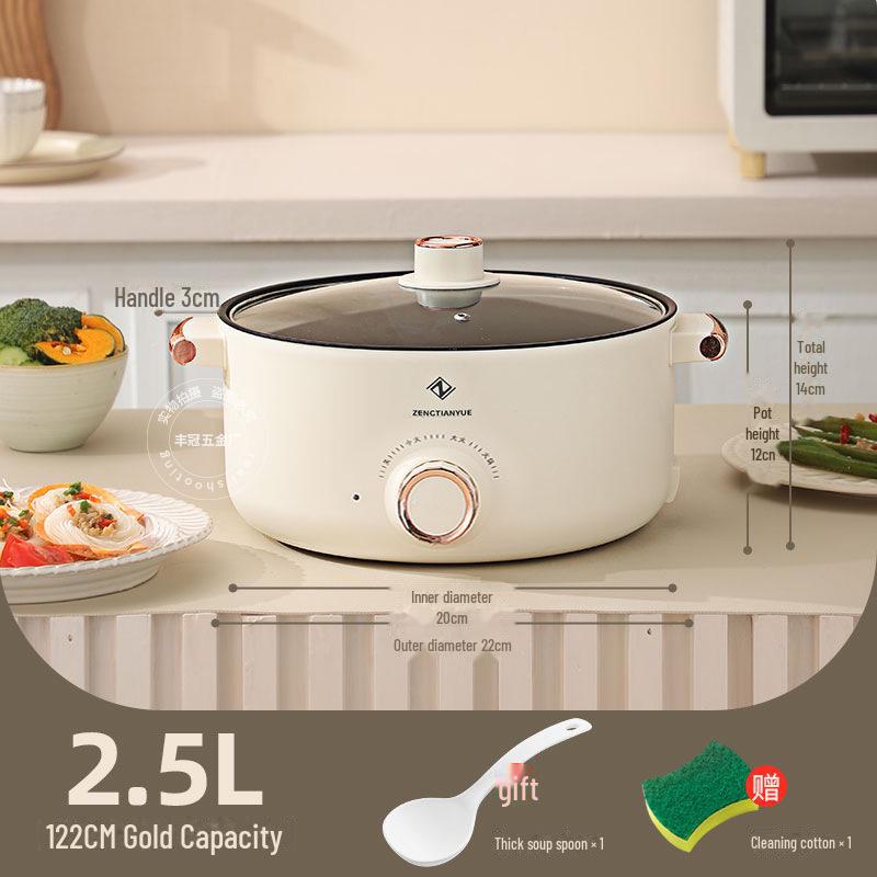 

Многофункциональная электрическая плита: Универсальная кастрюля для 3–4 учеников: лапша быстрого приготовления, антипригарное покрытие для жарки и тушение. 22CM Non-stick Pan [1~2 People]