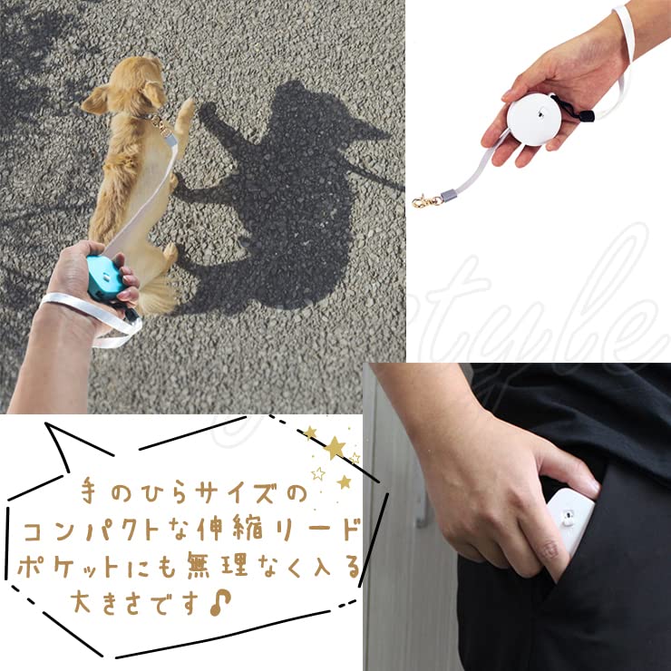 Compact Retractable Lead for Small Cats and Other Small Animals Compact Retractable Lead for Extra Small Guinea Walking Pocket Emilystyle Dogs, Dogs,