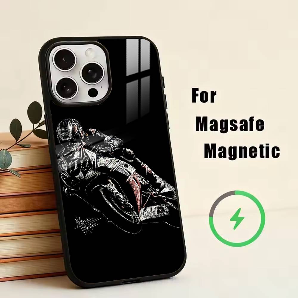 

Cool motorcycle rider Phone Case For iPhone17,16,15,14,13,12,11 Plus,Pro Magnetic with Magsafe Wireless Charging iPhone15