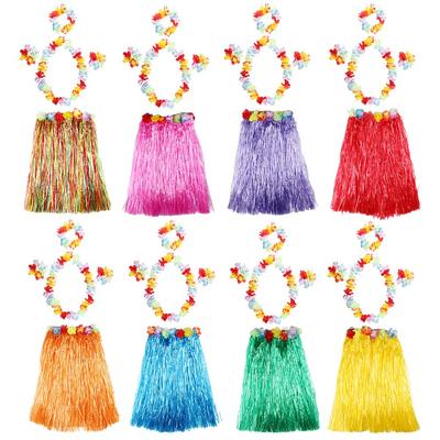 5 Stück Hula BH Aloha Set Hawaiianisches Kostüm Hula Kostüm Gras