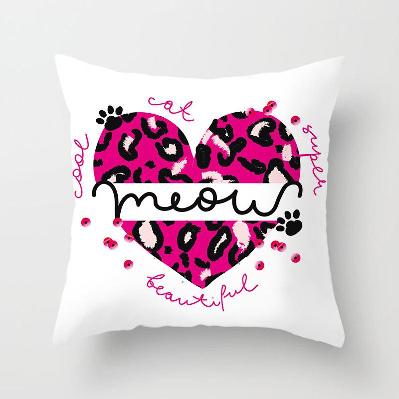 Kissenbezug mit rosa Leopardenmuster für Zuhause, Sofa oder Büro