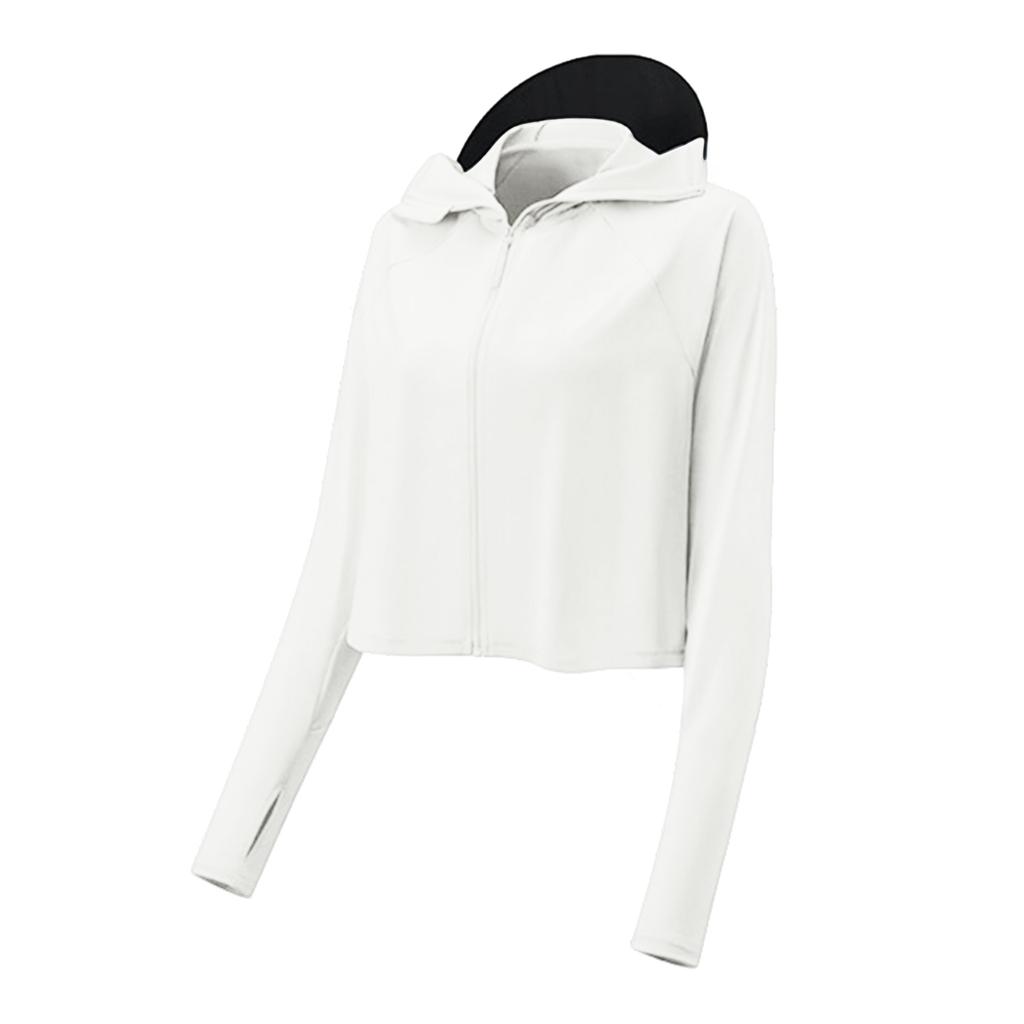 Women's Lightweight Breathable UV Protection Jacket with Hood Long Sleeve Loose Fit Sun Protection Cycling Outerwear