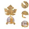 Leaf Ball Ornament Desk Decoration Decorative Adornment Art Crafts Home Decor Paperweight for