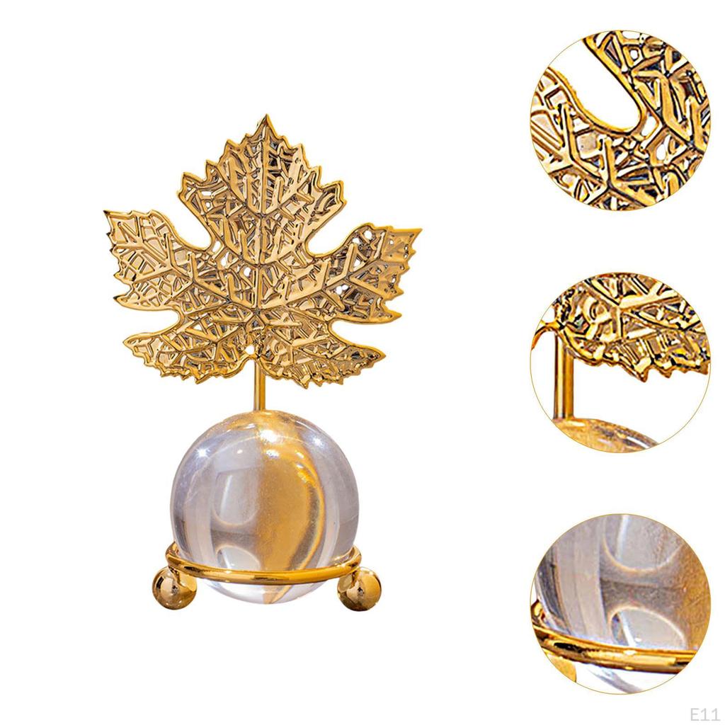 Leaf Ball Ornament Desk Decoration Decorative Adornment Art Crafts Home Decor Paperweight for