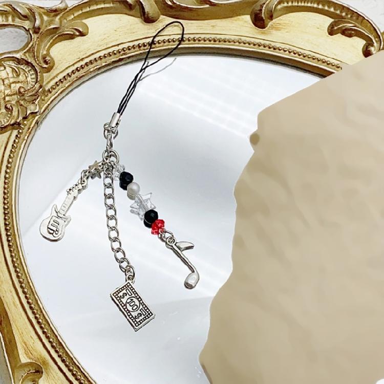 Shell Fish Tail/Bass/Heart Needle Keychain Colorful Beaded Phone Charm Bag Pendant Decoration for Women and Girls