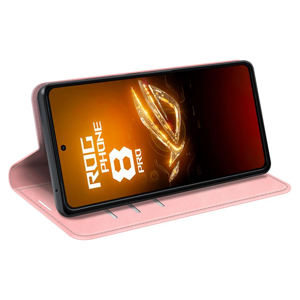 Dla Asus ROG Phone 8 5G/Phone 8 Pro 5G Etui Skóra PU Dotykowe Klapka Stojak Widok Pokrowiec na Telefon