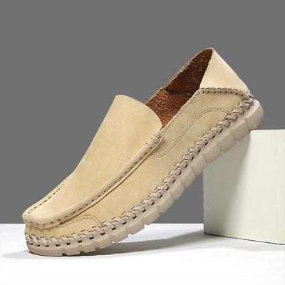Handmade Genuine Leather Men Shoes Comfortable Casual Shoes For Men Loafers Moccasins Men Flats Shoes Driving Shoes Large Size 38-46