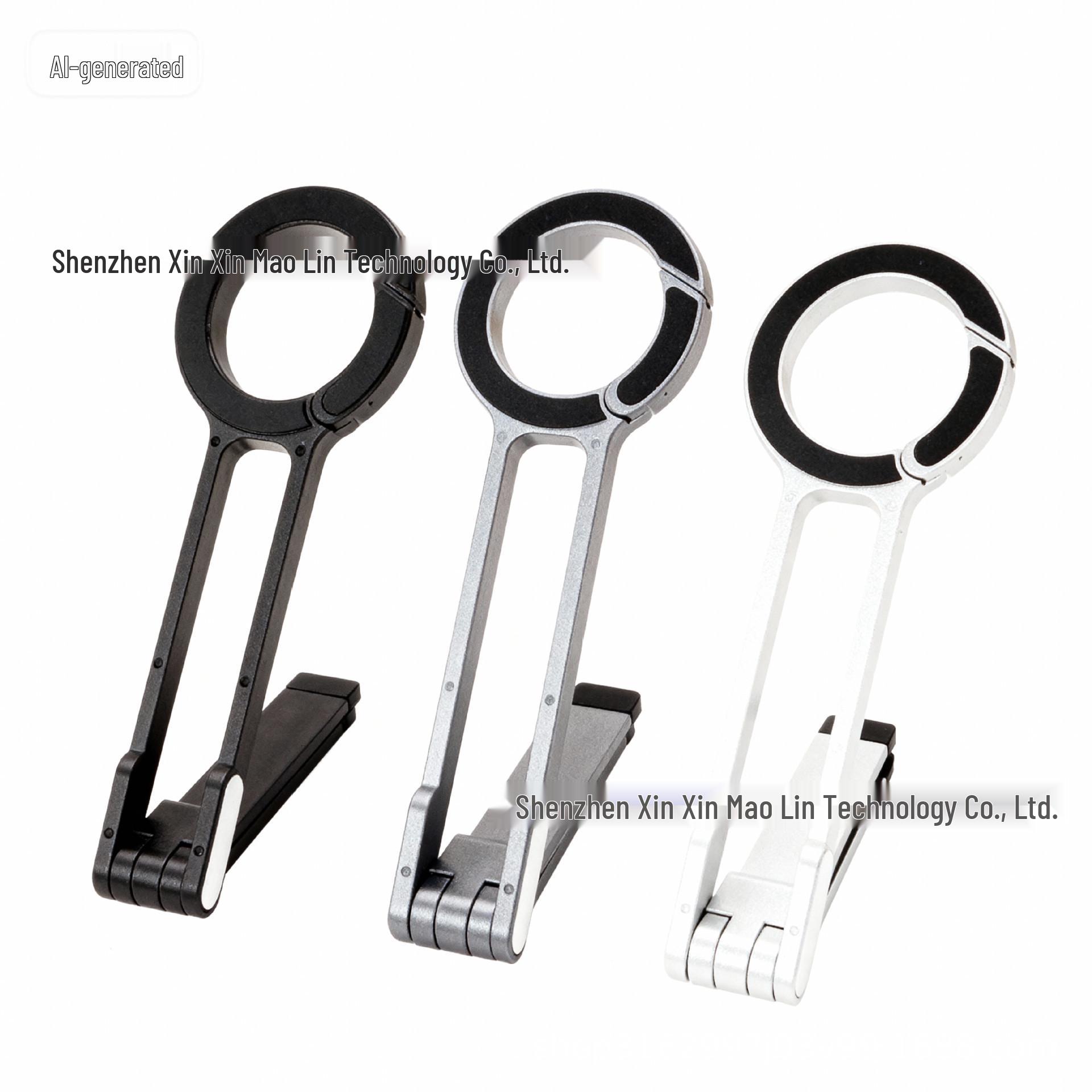 

Folding Magnetic Phone Holder & Tripod: Portable Carabiner Stand for Live Streaming & Selfies