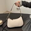Crossbody taška pro ženy Nastavitelný popruh Půlměsícová taška přes rameno PU kůže Uzavírání na zip Ležérní kabelka pro práci Cestování